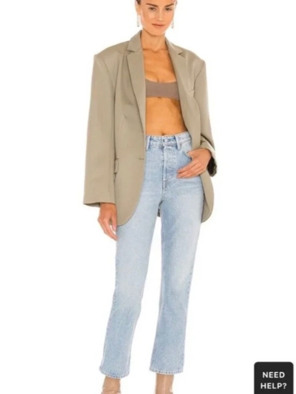 GRLFRND Karolina high rise straight crop girlfriend jeans Size 24